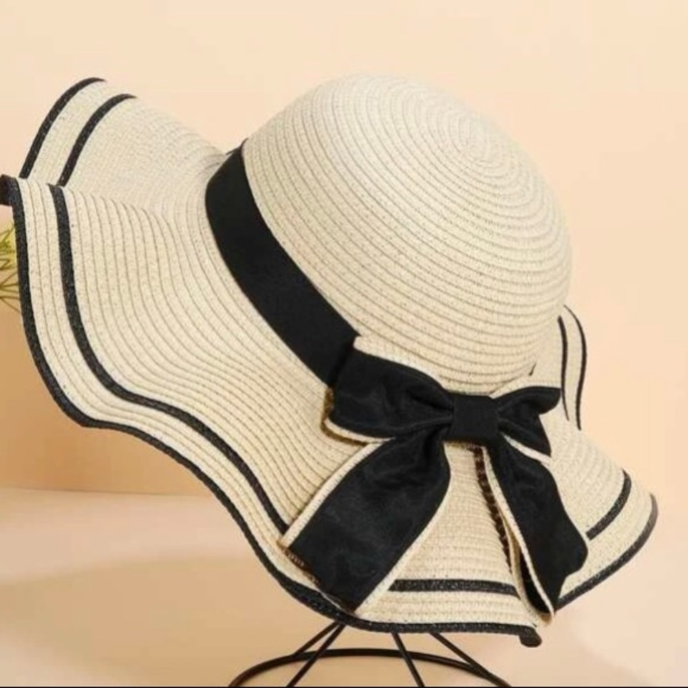 Bow decor straw hat ✨